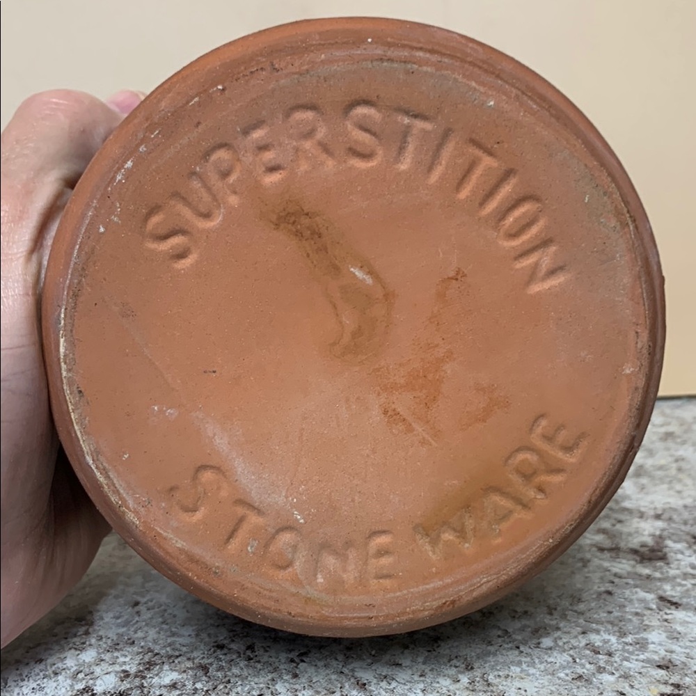 Superstition Stoneware Red and Black Ceramic Art Planter Bowl - Picture 2 of 12